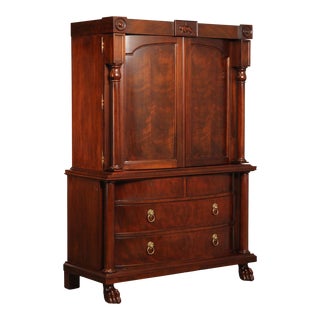 Polo Ralph Lauren Empire Style Mahogany Armoire For Sale
