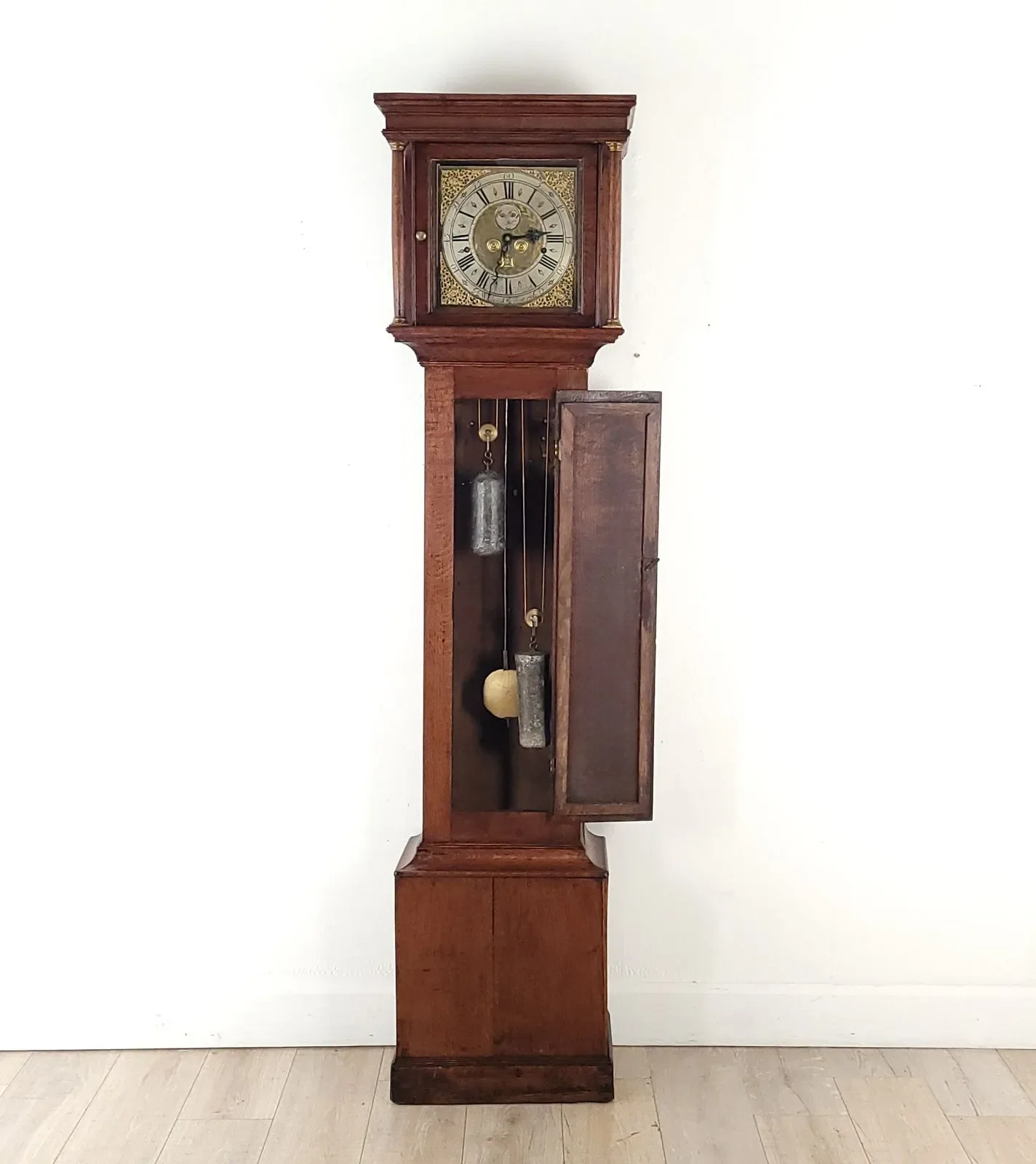 Early Georgian Clock by Richard Marshall Wolsingham, 1734 | Chairish