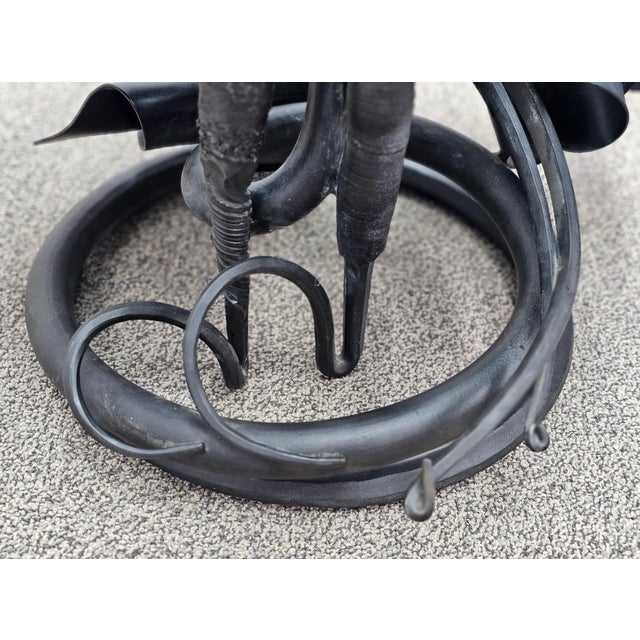 Albert Paley (American B. 1944 - ) Forged Steel and Glass Top Coffee Table, Paley 1991 For Sale - Image 12 of 13