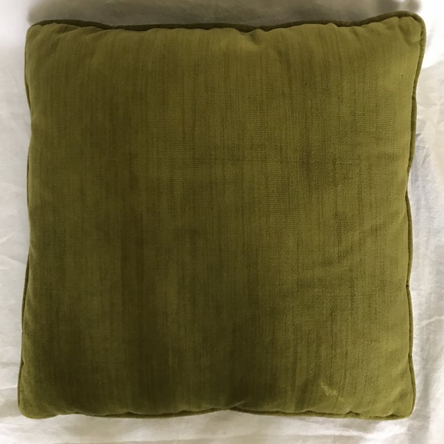 Square Needlepoint & Velvet Throw Pillow Chairish