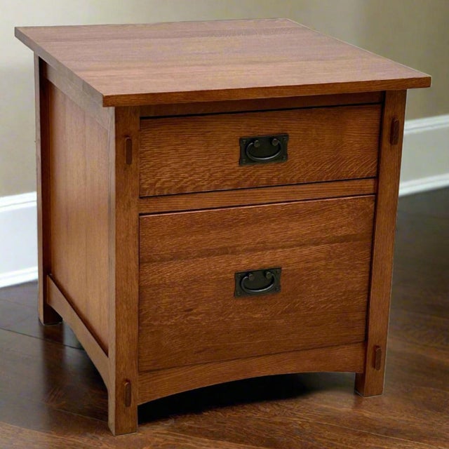 Mission Quarter Sawn Oak File Cabinet - For Sale - Image 9 of 11