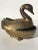 Hollywood Regency Patinated Brass Garden Decor Duck or Swan Motif Planter For Sale - Image 3 of 8