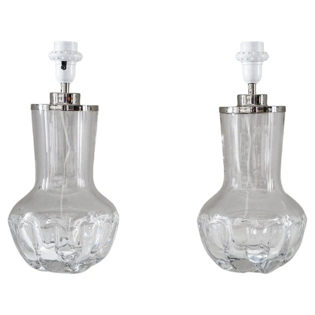 Swedish Table Lamps by Olle Alberius for Orrefors, 1970s, Set of 2 For Sale - Image 9 of 9