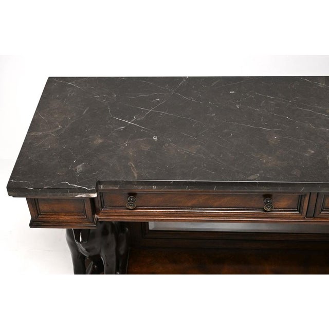 1960s Antique Victorian Marble Top Console Table, 1960s For Sale - Image 5 of 15