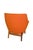 Orange Mid 20th Century Orange Wool Upholstered Lounge Chair with Walnut Accents For Sale - Image 8 of 10