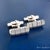 1990s Pair of Georg Jensen Estate Mens Cufflinks Sterling Silver GJ29 For Sale - Image 4 of 12