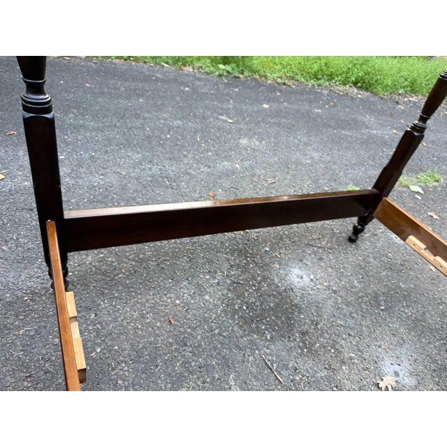 Wood Vintage Stickley Federal Style 4 Poster Queen Size Bed Frame For Sale - Image 7 of 18
