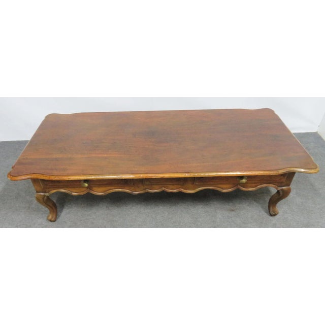 Baker Furniture Company Baker Collector's Choice Louis XV Walnut Coffee Table For Sale - Image 4 of 11