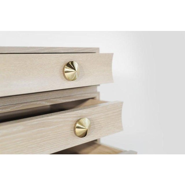 Wood Stacked Chests of Drawers in Limed Oak For Sale - Image 7 of 16