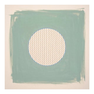 Sage Green Neutral Geometric Abstract Art Print by Emily Keating Snyder | 24 X 24 Unframed Print For Sale