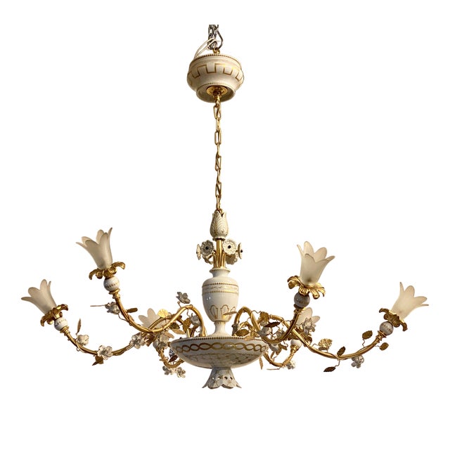 Porcelain Chandeliers by Giulia Mangani, 2000, Set of 2 For Sale