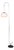 Vintage Italian Chrome Floor Lamp with Opaline Shade, 1970s For Sale