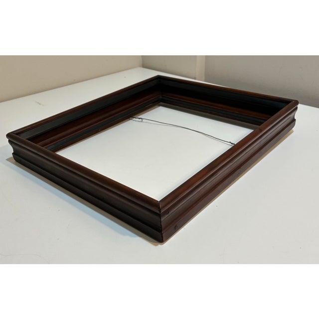 Antique Victorian Wood Walnut Picture Frame 13x15 c.1880 For Sale - Image 4 of 12