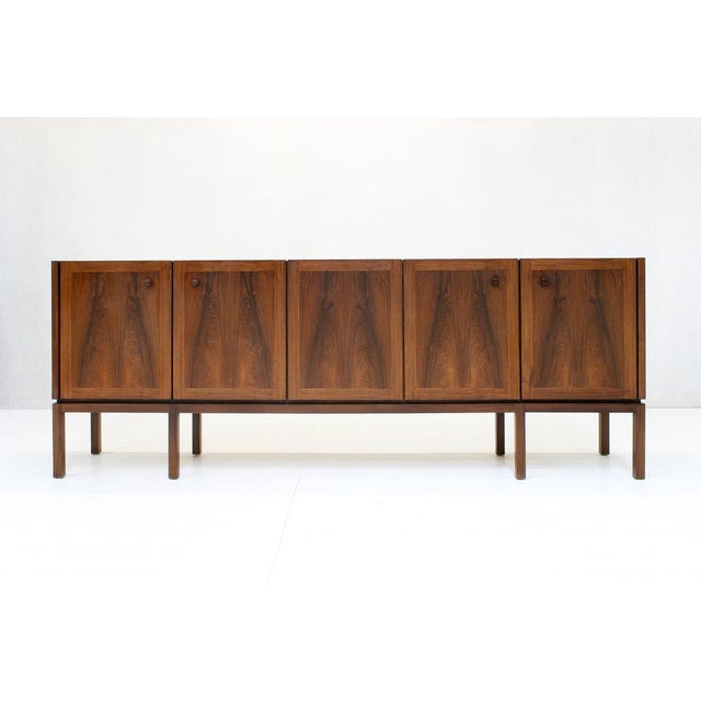 Symmetric Sideboard in Dark Walnut attributed to Royal Board, Sweden, 1961 For Sale - Image 18 of 18