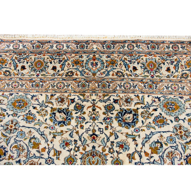 Mid 20th Century Vintage Persian Kashan Rug For Sale - Image 5 of 14