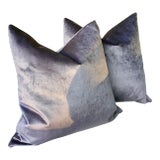 Lavender Velvet Down Filled Pillows - a Pair, 21” For Sale