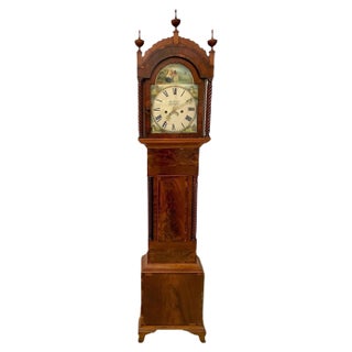 Antique George III Mahogany Longcase Clock by Dan Williams for Crickhowell For Sale