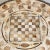 An attractive Italian Antique Alabaster Games/Wine Table Circa 1900. The circular top with inlaid vine leaf decoration to...