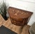 Wood Neoclassical Demi-Lune Commode in Marquetry Inlay Burl Wood, 1960s For Sale - Image 7 of 9