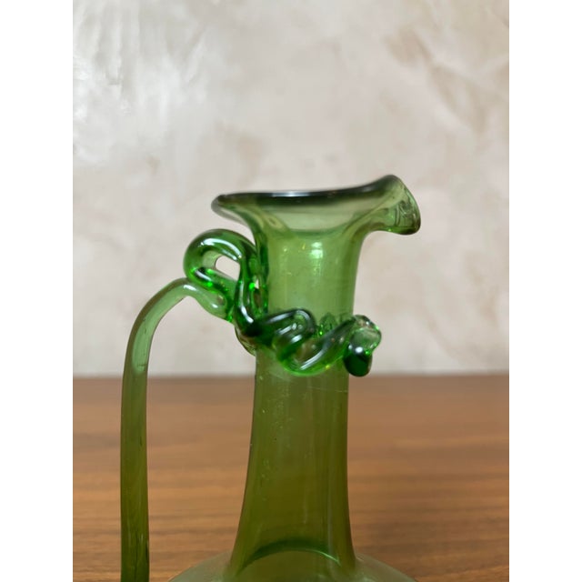 Glass Small Glass Pitcher, 1890s For Sale - Image 7 of 13