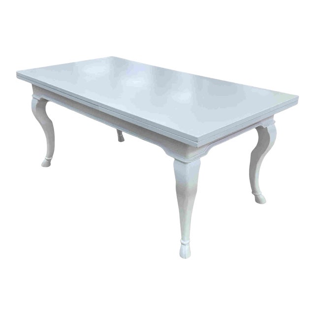 Vintage Painted French Country Extension Dining Table For Sale