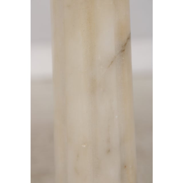 Antique Italian Neoclassical Marble Column Pedestal Table For Sale - Image 11 of 13