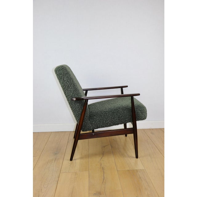 Fox Lis Chair in Green Olive Lamb, 1970s For Sale - Image 10 of 12