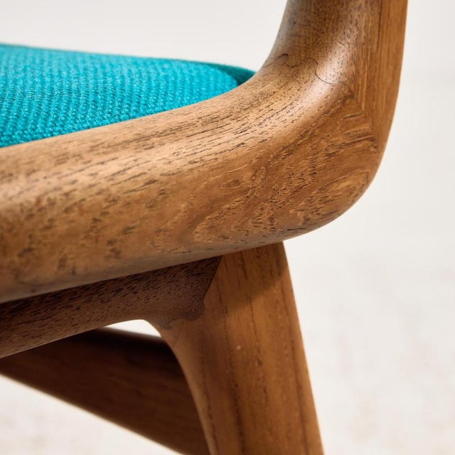 Blue Teak Model 370 Boomerang Dining Chair by Alfred Christensen for Slagelse Møbelværk, 1960s, Set of 2 For Sale - Image 8 of 18