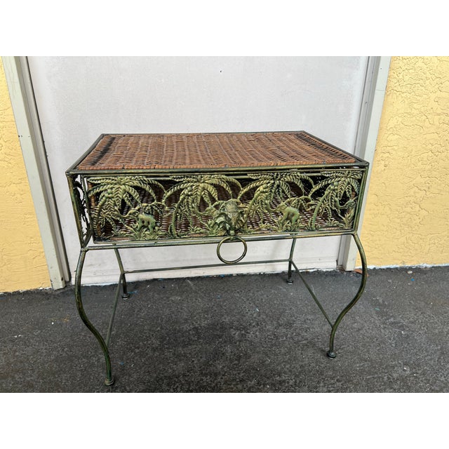 Vintage Plant Stand or Side Table With Drawer For Sale In West Palm - Image 6 of 10