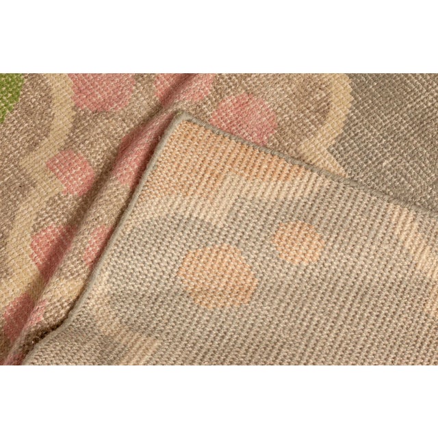 Yellow Vibrant Abstract Modern Hand-Knotted Wool Rug by Doris Leslie Blau For Sale - Image 8 of 8