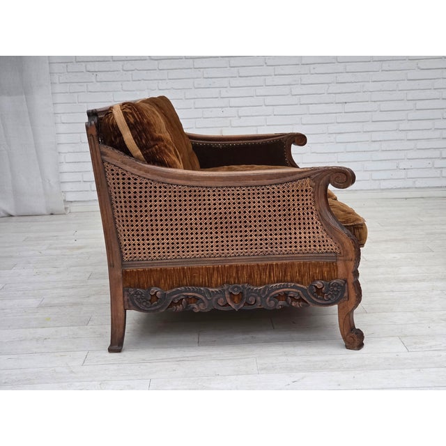 Danish 3-Seater Sofa in Velour and Ash, 1930s For Sale - Image 12 of 18