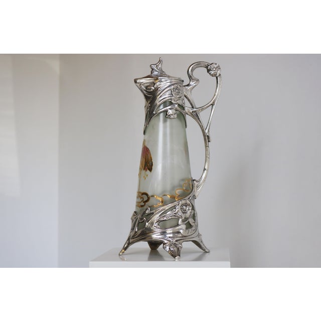 Antique French Art Nouveau Decanter by J. Barian, 1900 For Sale - Image 12 of 13