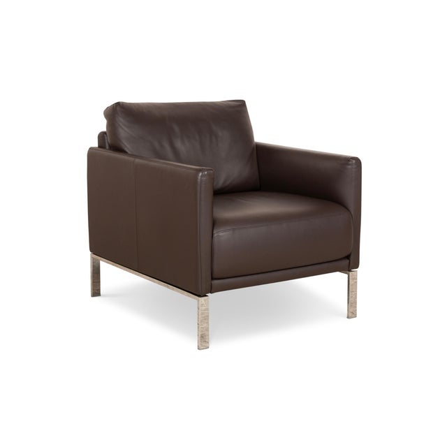 Cara Leather Armchair in Brown from Rolf Benz For Sale - Image 11 of 11