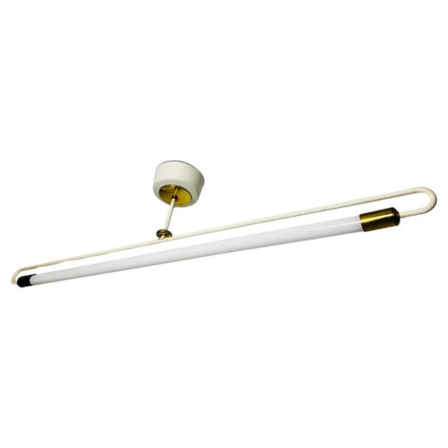 Bauhaus Brass Ceiling Lamp from Kaiser & Co, 1950s For Sale - Image 13 of 13