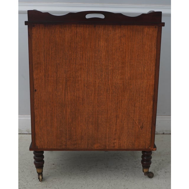 Large Dark Cherry Oversized Bed Side Chest Occasional Stand For Sale - Image 12 of 12