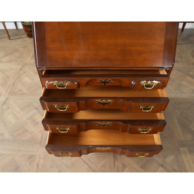Vintage Mahogany Councill Secretary Desk For Sale - Image 9 of 13