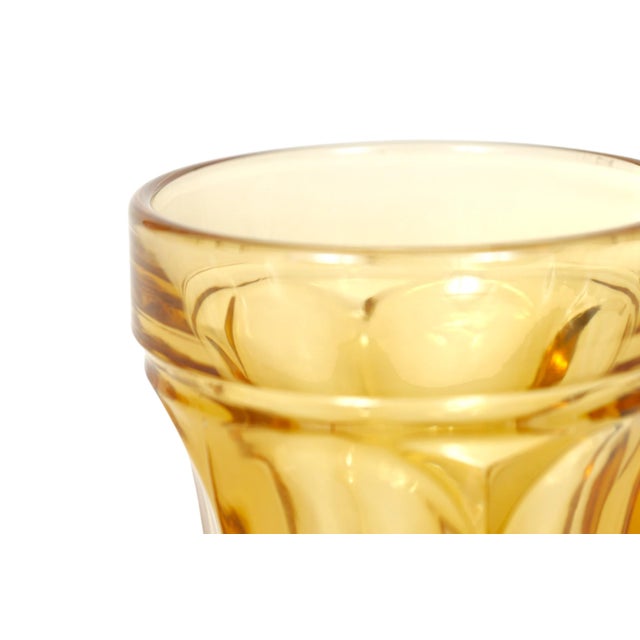 Mid 20th Century Anchor Hocking Fairfield Amber Glasses, Set of 8 For Sale In Tampa - Image 6 of 8