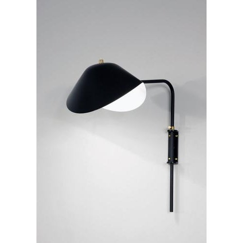 Mid-Century Modern Black Anthony Wall Lamp with Fixing Bracket from Serge Mouille For Sale - Image 6 of 9