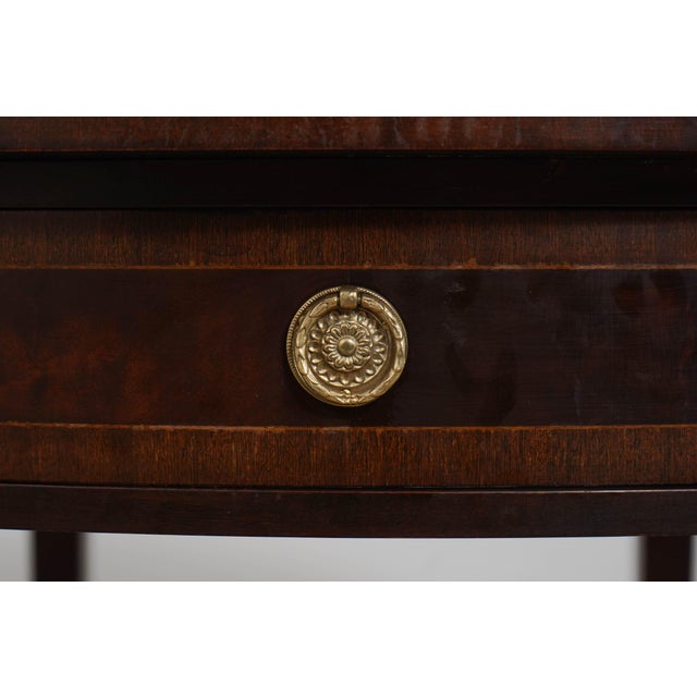 Pair of Mahogany Federal Style Inlaid Drop Side Pembroke Tables For Sale - Image 12 of 18
