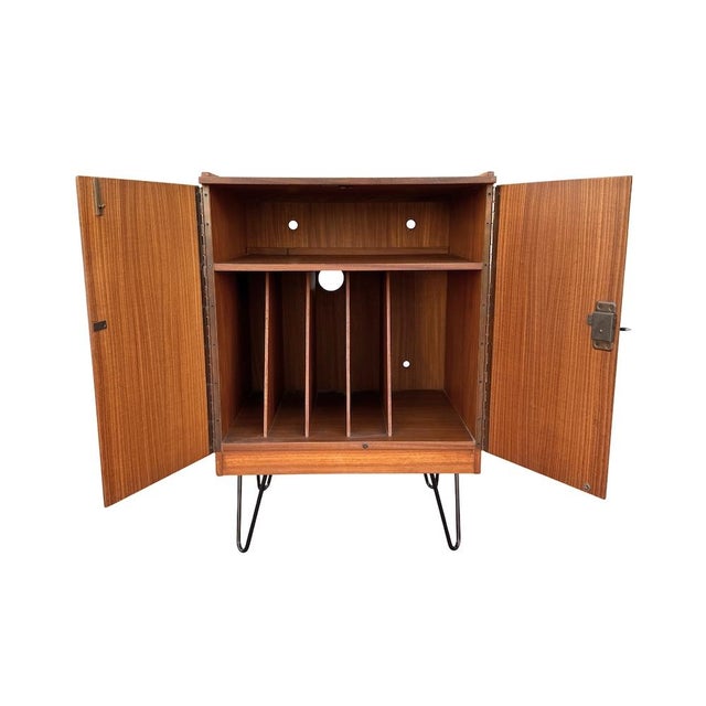 Mid 20th Century Teak Record Cabinet by Dynatron For Sale - Image 4 of 7