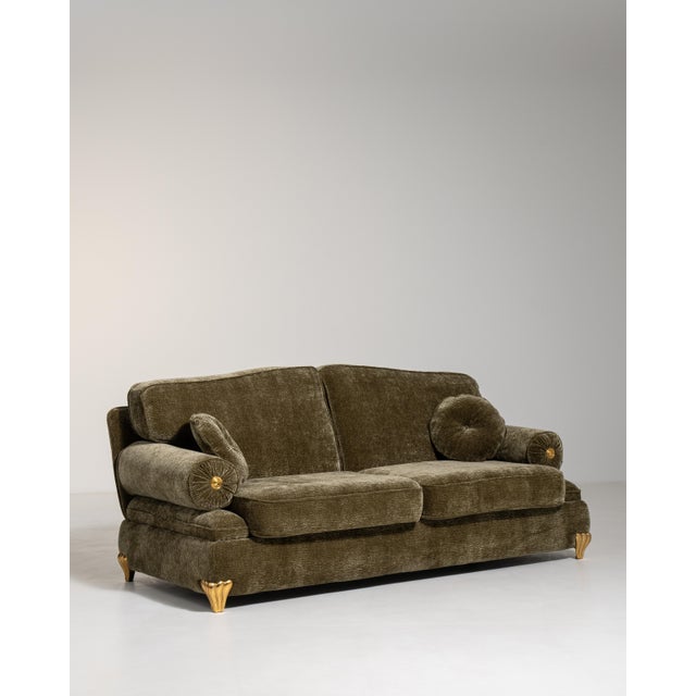1970s Italian Upholstered Sofa For Sale - Image 10 of 13