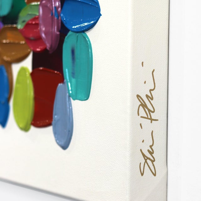 Pop of Color for Your Wall - Impasto Thick Paint Abstract Painting Original Artwork by Shiri Phillips For Sale In Los Angeles - Image 6 of 10