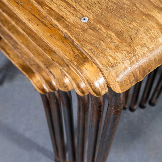 French Stacking Dining Chairs, 1960s, Set of 4 For Sale - Image 4 of 14