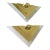 1990's Art Deco Style Lucite & Brass Electric Sconces, a Pair For Sale