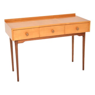 Vintage Console Table in Satinwood, 1950s For Sale