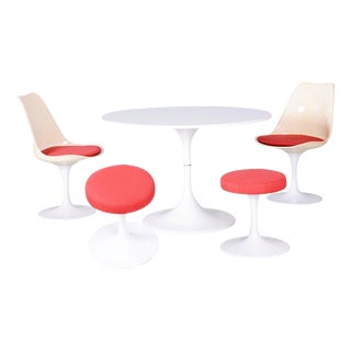 Mid-Century Aluminium Seating Set by Eero Saarinen, Germany, 1950s, Set of 5 For Sale