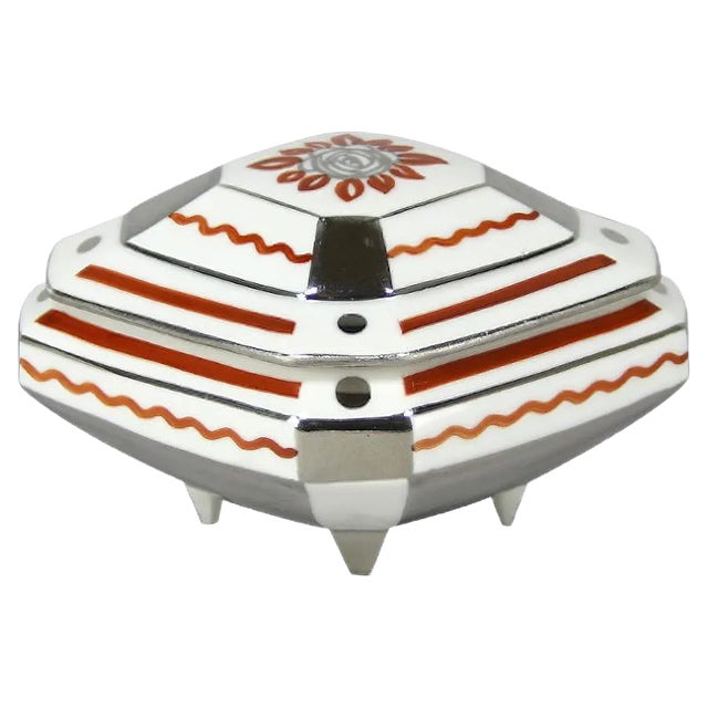 Art Deco Limoges Porcelain Box, 1930s For Sale