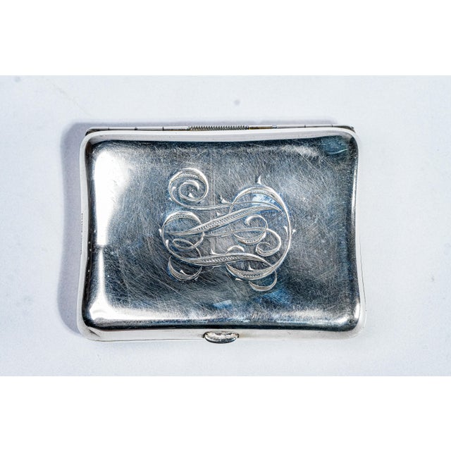 Exceptional Hand Painted Enamel Antique Sterling Silver Cigarette Case Horse Equestrian English Country Fox Hunt Scene For Sale - Image 17 of 18