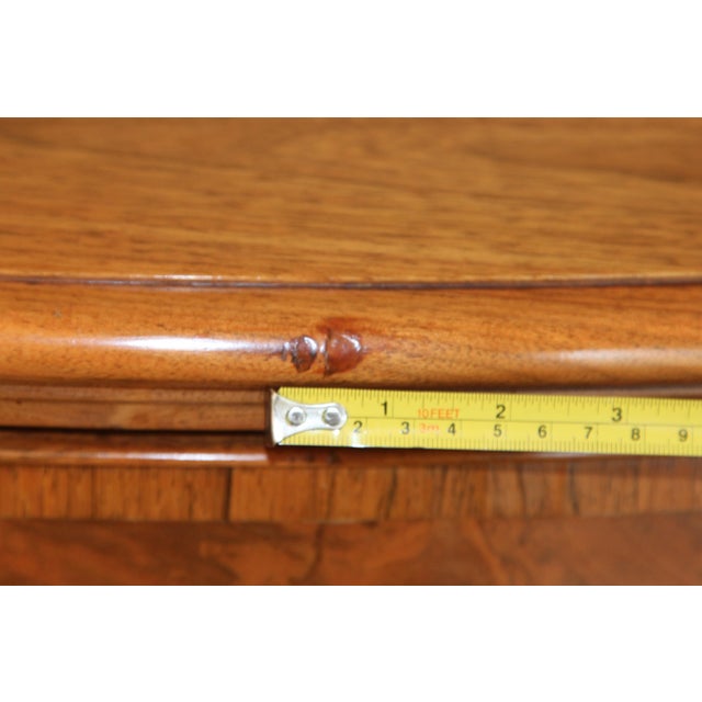 Antique Serpentine Walnut & Satinwood Sideboard Console, C. 1919 For Sale - Image 11 of 11