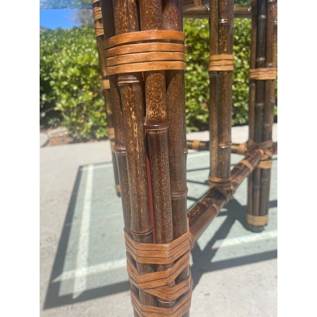 McGuire Bamboo Dining Table, Seats 8-10, Base Only For Sale - Image 11 of 16